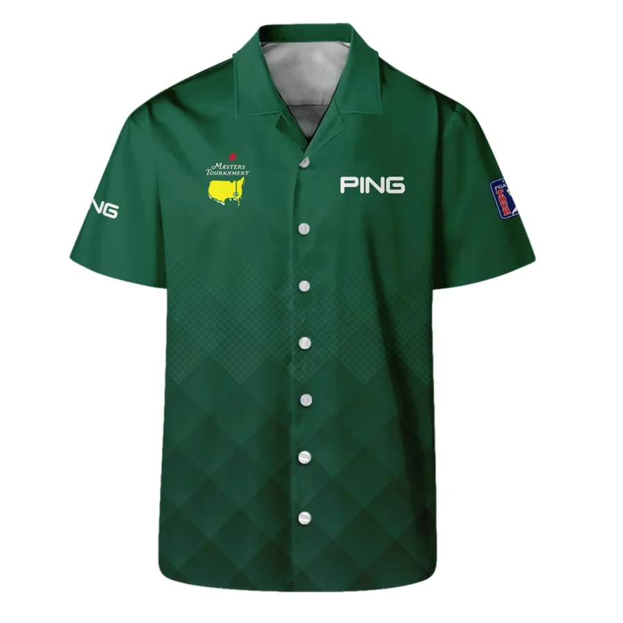 Masters Tournament Ping Gradient Dark Green Pattern Hawaiian Shirt Style Classic Oversized Hawaiian Shirt