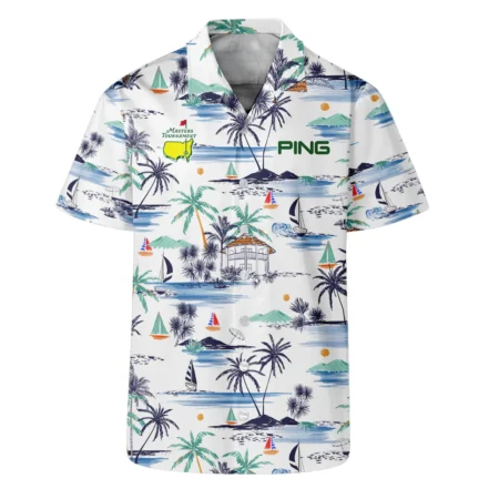 Artistic Seamless Summer Island Pattern Masters Tournament Ping Hawaiian Shirt Style Classic Oversized Hawaiian Shirt