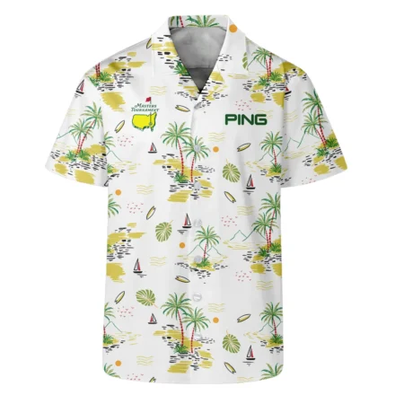 Ping Landscape With Palm Trees Beach And Oceann Masters Tournament Hawaiian Shirt Style Classic Oversized Hawaiian Shirt