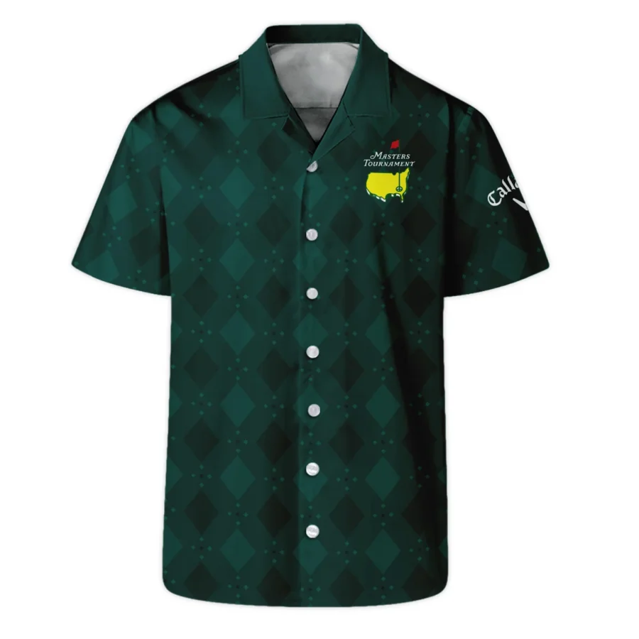 Dark Green Argyle Plaid Pattern Golf Masters Tournament Callaway Hawaiian Shirt Style Classic Oversized Hawaiian Shirt