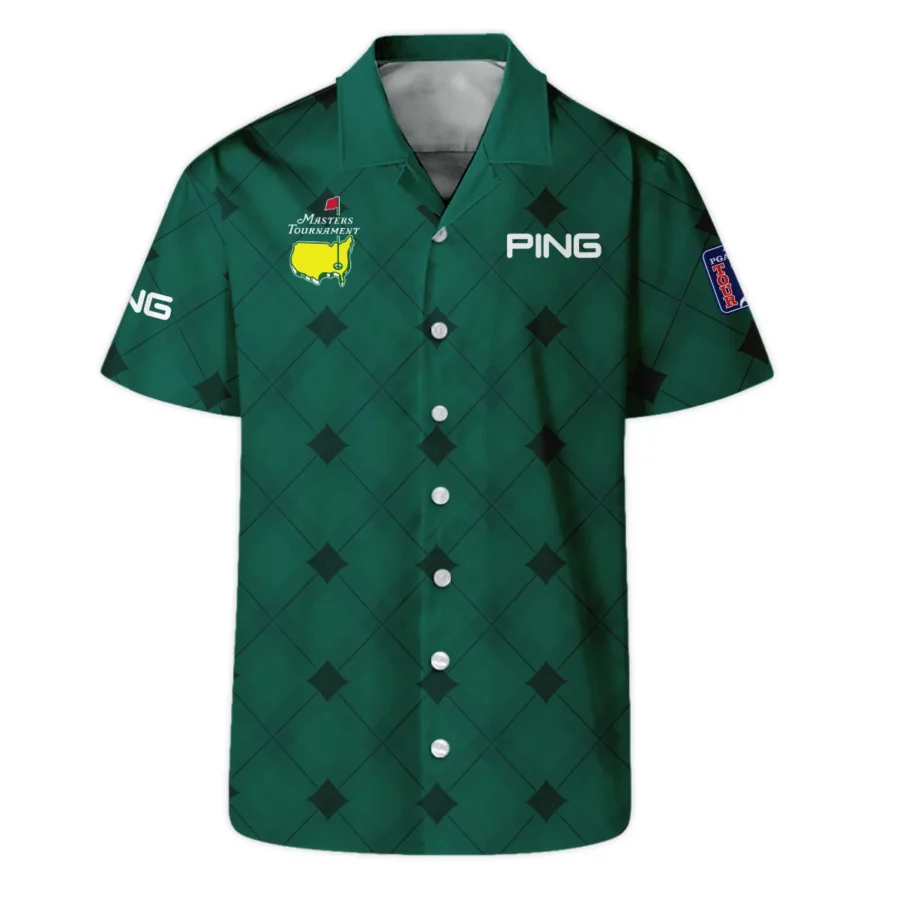 Golf Masters Tournament Green Argyle Pattern Ping Hawaiian Shirt Style Classic Oversized Hawaiian Shirt