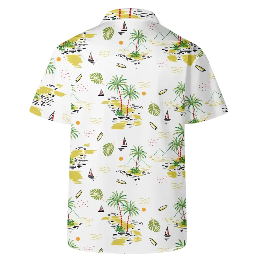 Ping Landscape With Palm Trees Beach And Oceann Masters Tournament Hawaiian Shirt Style Classic Oversized Hawaiian Shirt