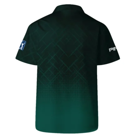 Ping Masters Tournament Sport Jersey Pattern Dark Green Hawaiian Shirt Style Classic Oversized Hawaiian Shirt