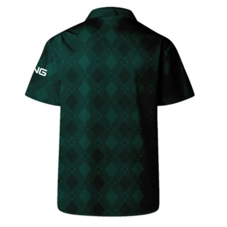 Dark Green Argyle Plaid Pattern Golf Masters Tournament Ping Hawaiian Shirt Style Classic Oversized Hawaiian Shirt