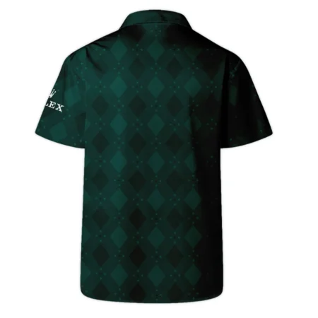 Dark Green Argyle Plaid Pattern Golf Masters Tournament Rolex Hawaiian Shirt Style Classic Oversized Hawaiian Shirt