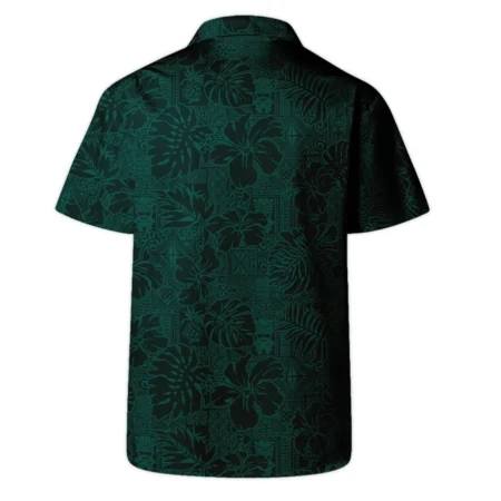 Hibiscus And Tropical Leaves With Tribal Elements Pattern Golf Masters Tournament Callaway Hawaiian Shirt Style Classic Oversized Hawaiian Shirt