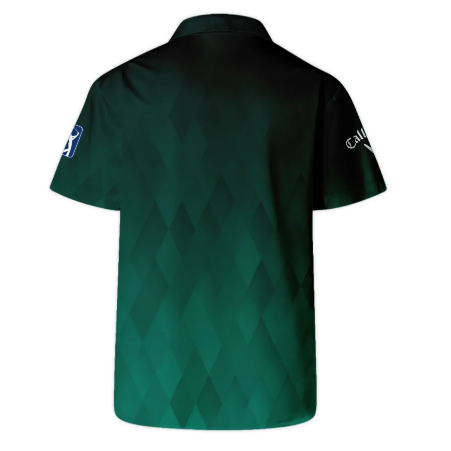 Gradient Dark Green Geometric Pattern Masters Tournament Callaway Hawaiian Shirt Style Classic Oversized Hawaiian Shirt