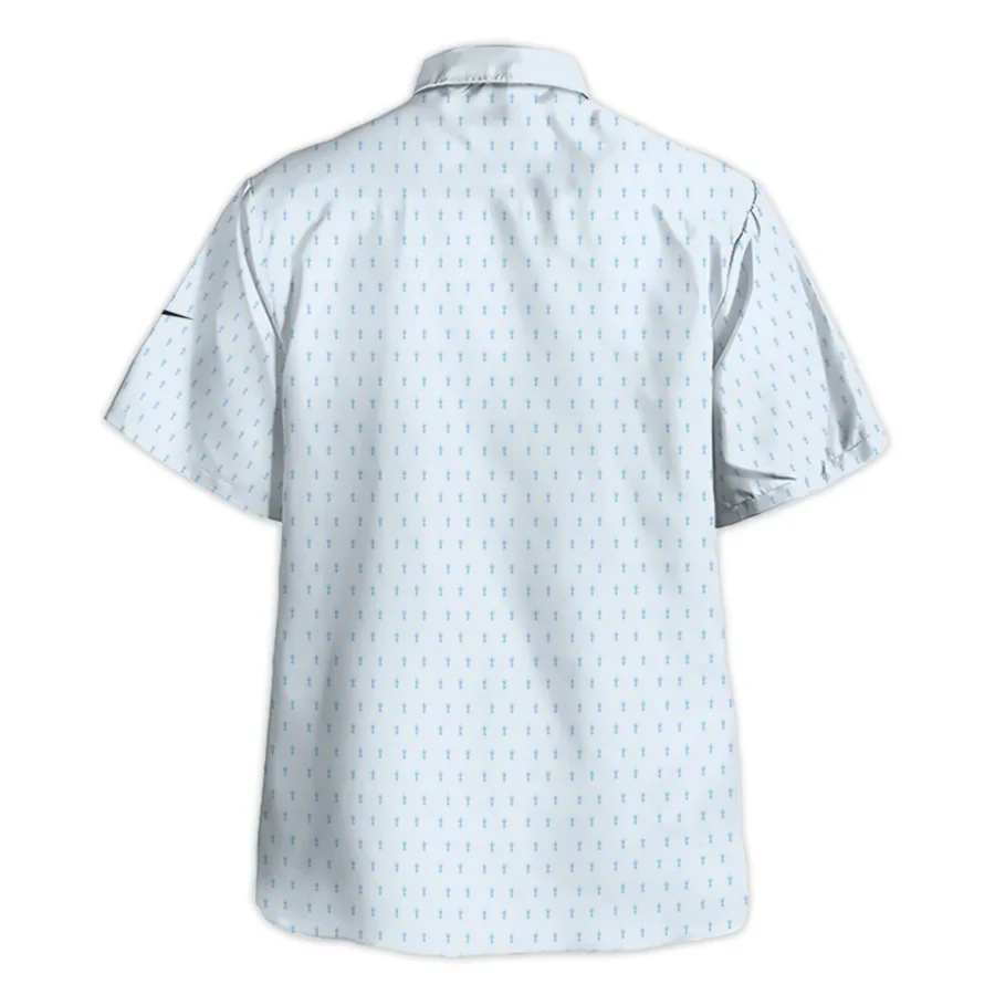 Golf Pattern Cup Light Blue Green 124th U.S. Open Pinehurst Nike Hawaiian Shirt Style Classic Oversized Hawaiian Shirt