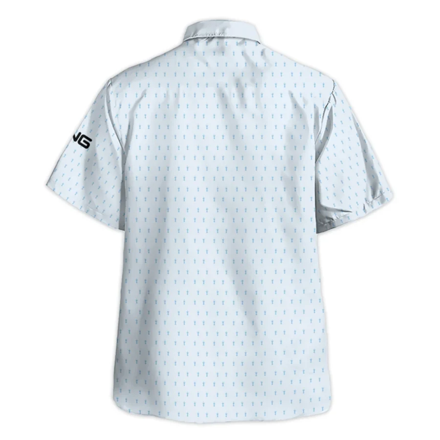 Golf Pattern Cup Light Blue Green 124th U.S. Open Pinehurst Ping Hawaiian Shirt Style Classic Oversized Hawaiian Shirt