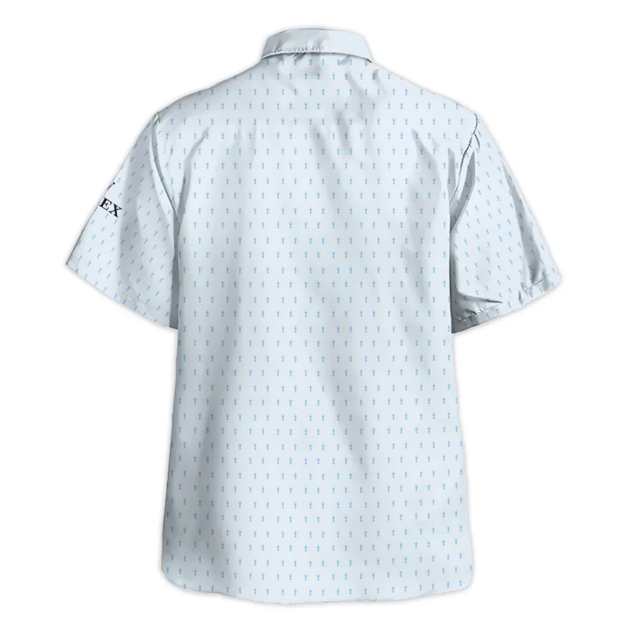 Golf Pattern Cup Light Blue Green 124th U.S. Open Pinehurst Rolex Hawaiian Shirt Style Classic Oversized Hawaiian Shirt