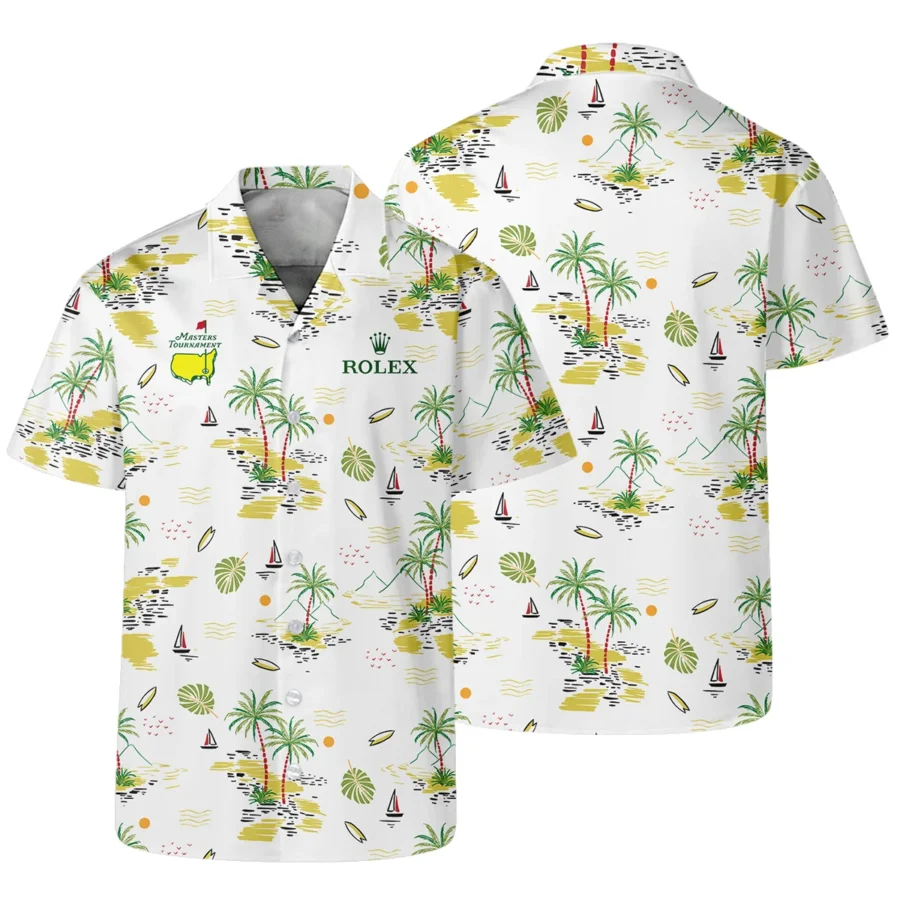 Rolex Landscape With Palm Trees Beach And Oceann Masters Tournament Hawaiian Shirt Style Classic Oversized Hawaiian Shirt