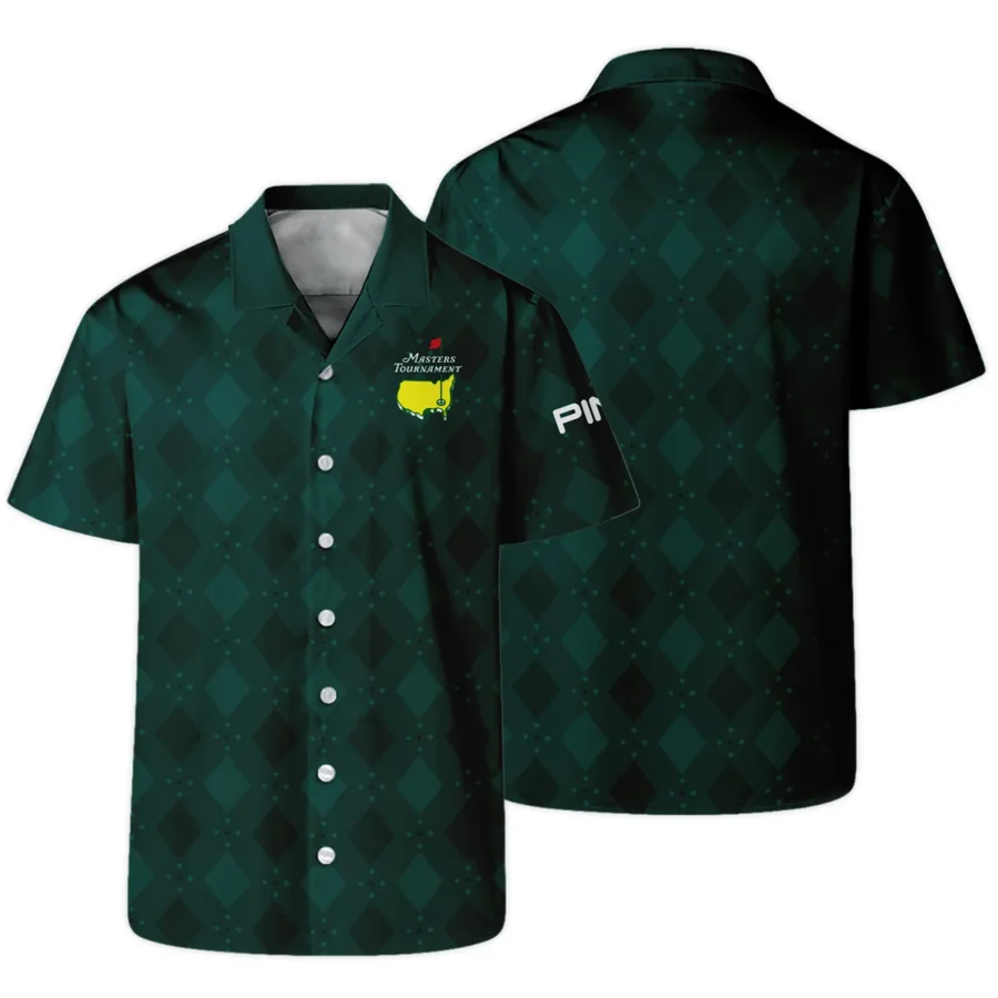 Dark Green Argyle Plaid Pattern Golf Masters Tournament Ping Hawaiian Shirt Style Classic Oversized Hawaiian Shirt