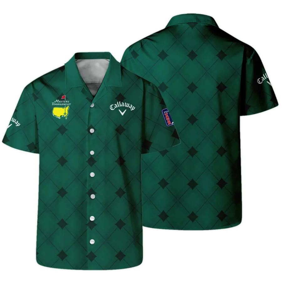 Golf Masters Tournament Green Argyle Pattern Callaway Hawaiian Shirt Style Classic Oversized Hawaiian Shirt