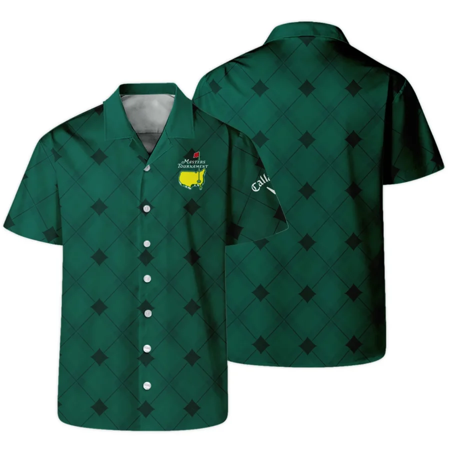 Golf Masters Tournament Green Argyle Pattern Callaway Hawaiian Shirt Style Classic Oversized Hawaiian Shirt