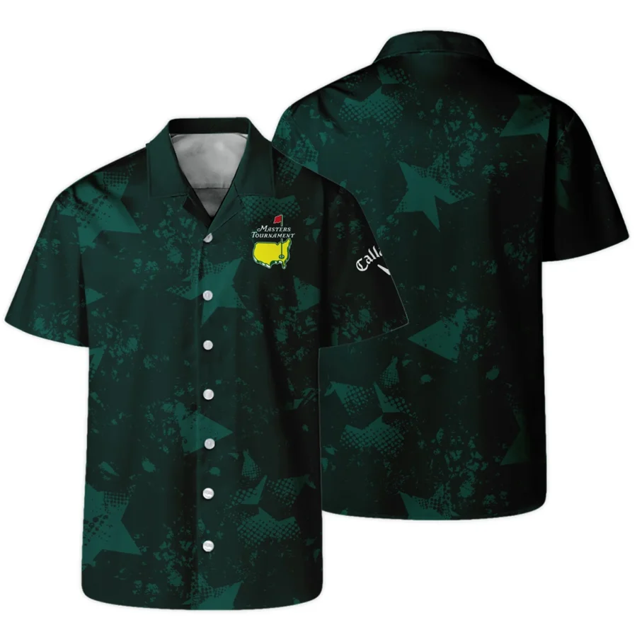 Dark Green Grunge Stars Pattern Golf Masters Tournament Callaway Hawaiian Shirt Style Classic Oversized Hawaiian Shirt