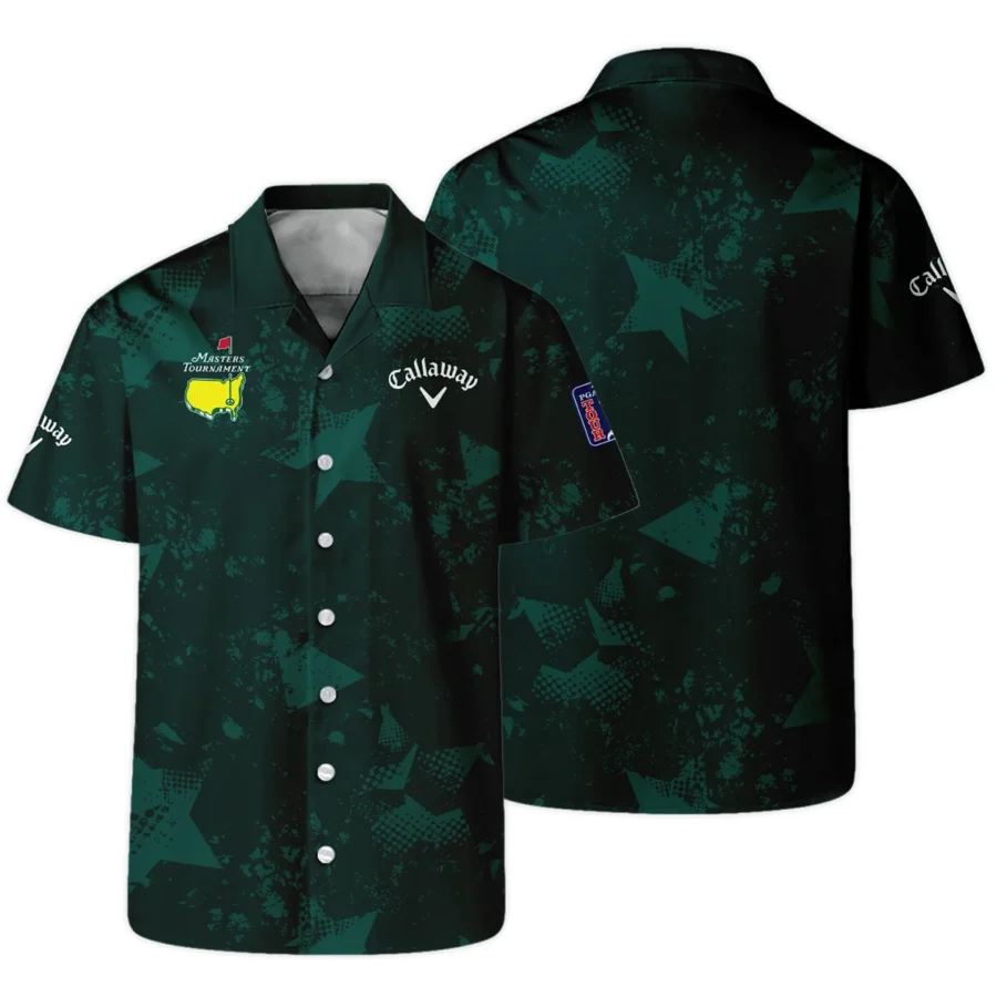 Dark Green Grunge Stars Pattern Golf Masters Tournament Callaway Hawaiian Shirt Style Classic Oversized Hawaiian Shirt