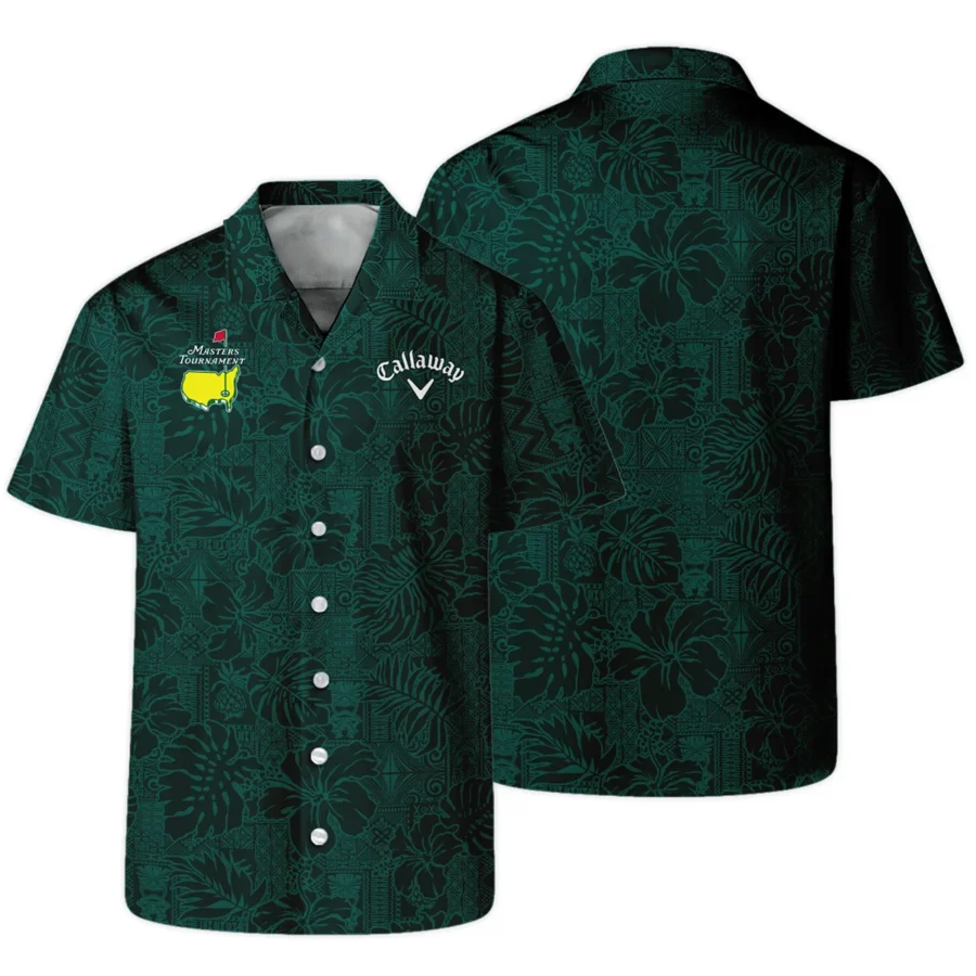 Hibiscus And Tropical Leaves With Tribal Elements Pattern Golf Masters Tournament Callaway Hawaiian Shirt Style Classic Oversized Hawaiian Shirt