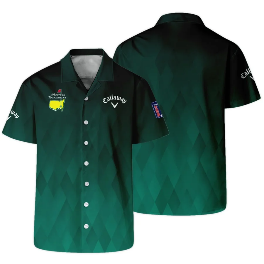 Gradient Dark Green Geometric Pattern Masters Tournament Callaway Hawaiian Shirt Style Classic Oversized Hawaiian Shirt