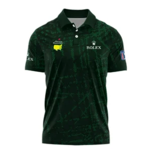 Masters Tournament Callaway Golf Pattern Halftone Green Vneck Long Polo Shirt Style Classic Long Polo Shirt For Men