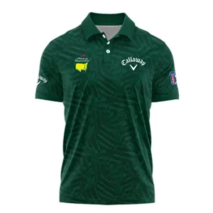 Callaway Masters Tournament Green Stratches Seamless Pattern Zipper Polo Shirt Style Classic Zipper Polo Shirt For Men