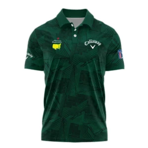 Masters Tournament Callaway Sublimation Sports Dark Green Zipper Polo Shirt Style Classic Zipper Polo Shirt For Men