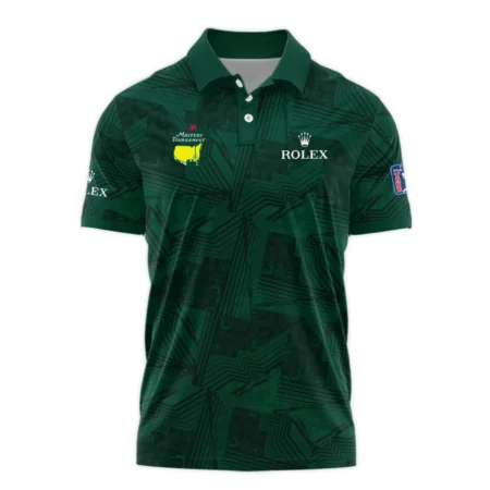 Masters Tournament Rolex Sublimation Sports Dark Green Vneck Polo Shirt Style Classic Polo Shirt For Men