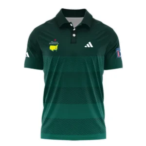 Nike Masters Tournament Dark Green Gradient Stripes Pattern Golf Sport Style Classic, Short Sleeve Polo Shirts Quarter-Zip Casual Slim Fit Mock Neck Basic