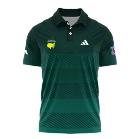 Adidas Masters Tournament Dark Green Gradient Stripes Pattern Golf Sport Polo Shirt Style Classic Polo Shirt For Men