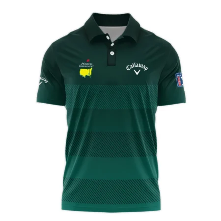 Callaway Masters Tournament Dark Green Gradient Stripes Pattern Golf Sport Polo Shirt Style Classic Polo Shirt For Men