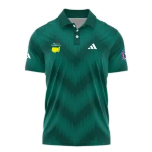 Golf Sport Green Gradient Stripes Pattern Adidas Masters Tournament Zipper Polo Shirt Style Classic Zipper Polo Shirt For Men