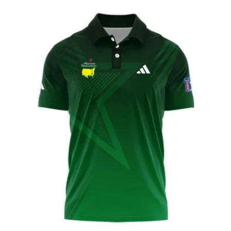 Adidas Masters Tournament Polo Shirt Dark Green Gradient Star Pattern Golf Sports Hoodie Shirt Style Classic Hoodie Shirt