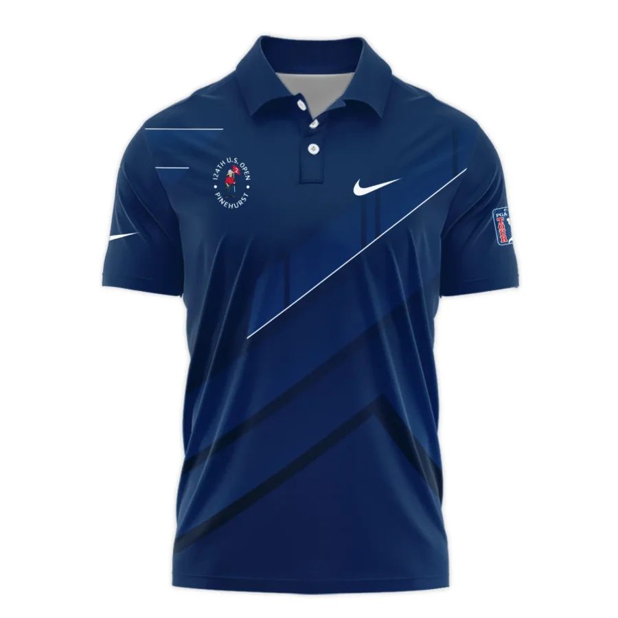 Nike 124th U.S. Open Pinehurst Blue Gradient With White Straight Line Polo Shirt Style Classic Polo Shirt For Men