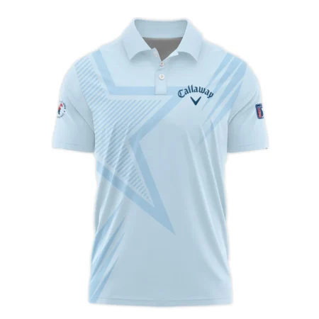 124th U.S. Open Pinehurst Golf Star Line Pattern Light Blue Callaway Polo Shirt Style Classic Polo Shirt For Men