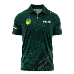 Old Cracked Texture With Gold Splash Paint Masters Tournament Ping Zipper Polo Shirt Style Classic Zipper Polo Shirt For Men