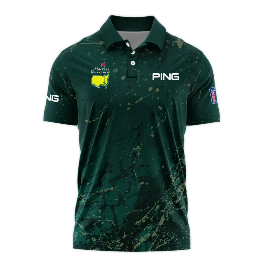 Old Cracked Texture With Gold Splash Paint Masters Tournament Ping Polo Shirt Style Classic Polo Shirt For Men