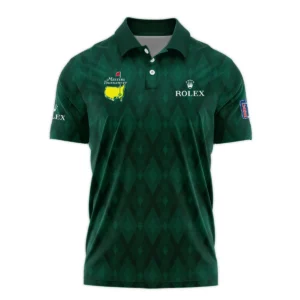 Green Fabric Ikat Diamond pattern Masters Tournament Callaway Vneck Long Polo Shirt Style Classic Long Polo Shirt For Men