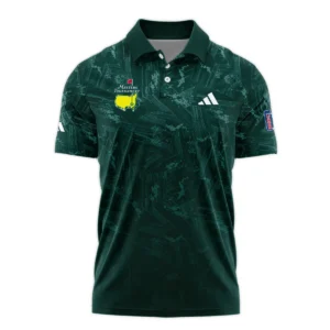 Dark Green Background Masters Tournament Adidas Long Polo Shirt Style Classic Long Polo Shirt For Men