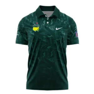 Dark Green Background Masters Tournament Adidas Style Classic, Short Sleeve Polo Shirts Quarter-Zip Casual Slim Fit Mock Neck Basic