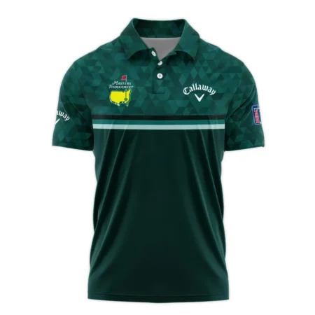 Dark Green Triangle Mosaic Pattern Masters Tournament Callaway Polo Shirt Style Classic Polo Shirt For Men