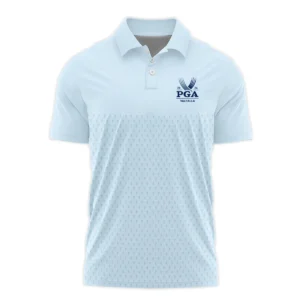 PGA Trophy Pattern Light Blue 2024 PGA Championship Valhalla Ping Polo Shirt Mandarin Collar Polo Shirt