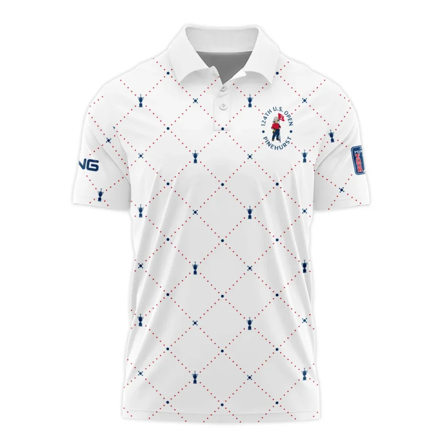 Argyle Pattern With Cup 124th U.S. Open Pinehurst Ping Polo Shirt Style Classic Polo Shirt For Men