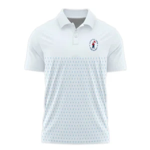 U.S Open Trophy Pattern Light Blue 124th U.S. Open Pinehurst Callaway Polo Shirt Mandarin Collar Polo Shirt