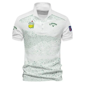 Golf Stye Classic White Mix Green Masters Tournament Callaway Zipper Polo Shirt Style Classic Zipper Polo Shirt For Men