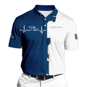 Golf Heart Beat Navy Blue THE PLAYERS Championship Rolex Zipper Polo Shirt Style Classic Zipper Polo Shirt For Men