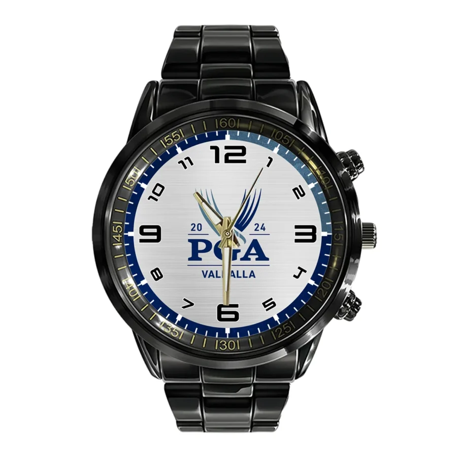 Metalic Pattern 2024 PGA Championship Valhalla Black Stainless Steel Watch Style Classic