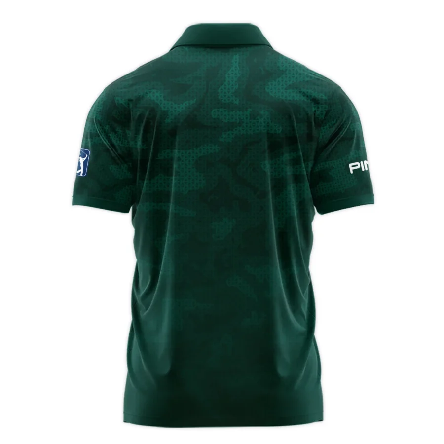 Masters Tournament Ping Camo Sport Green Abstract Zipper Polo Shirt Style Classic Zipper Polo Shirt For Men