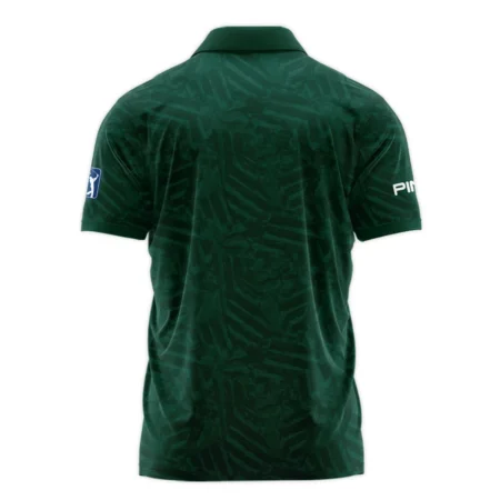 Ping Masters Tournament Green Stratches Seamless Pattern Zipper Polo Shirt Style Classic Zipper Polo Shirt For Men