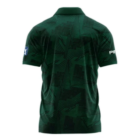 Masters Tournament Ping Sublimation Sports Dark Green Zipper Polo Shirt Style Classic Zipper Polo Shirt For Men