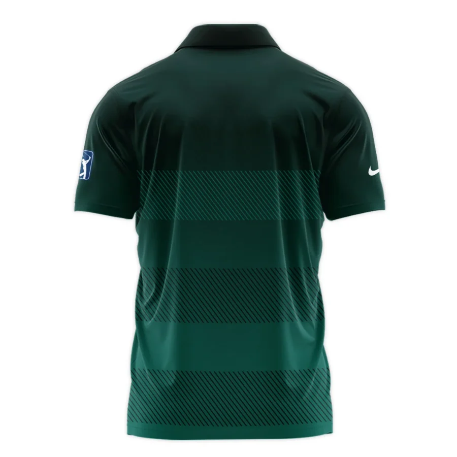 Nike Masters Tournament Dark Green Gradient Stripes Pattern Golf Sport Polo Shirt Style Classic Polo Shirt For Men