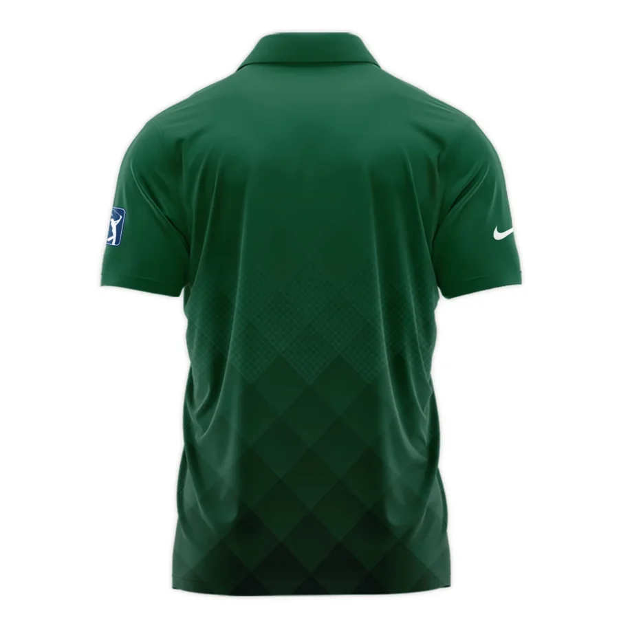 Masters Tournament Nike Gradient Dark Green Pattern Zipper Polo Shirt Style Classic Zipper Polo Shirt For Men